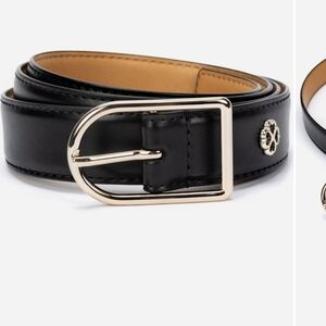 Kate Spade Black Belt with Gold Buckle